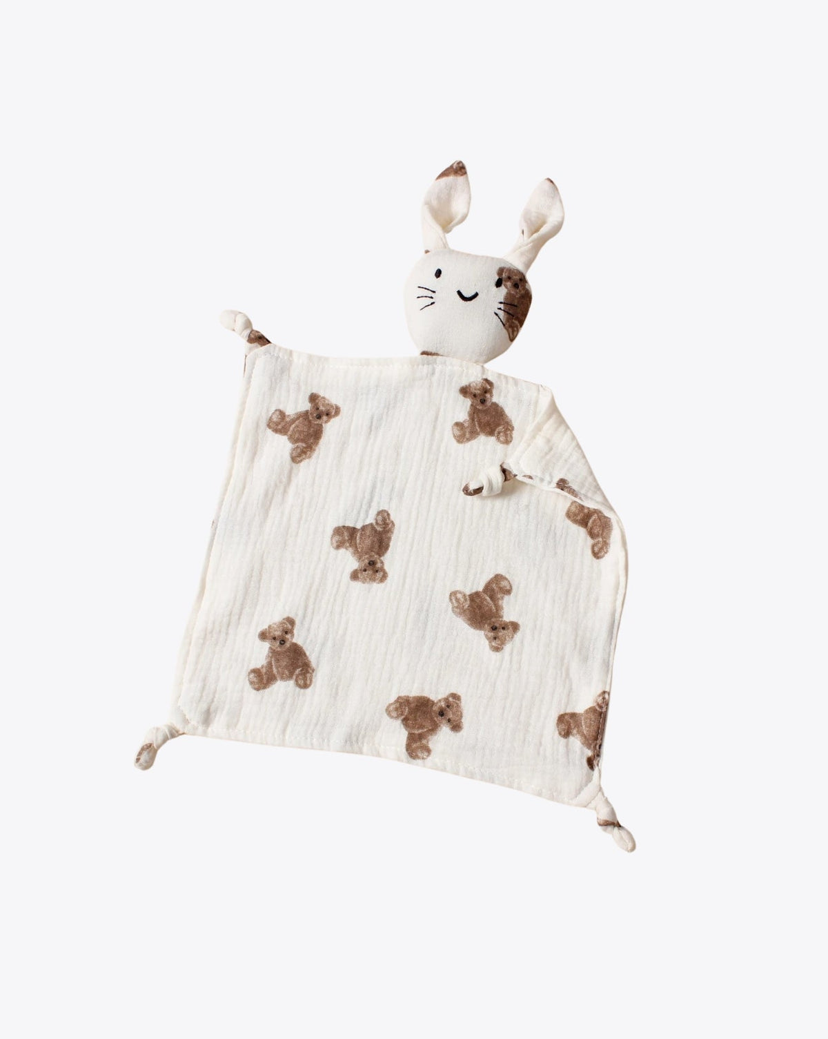 doudou gaze de coton motif ours